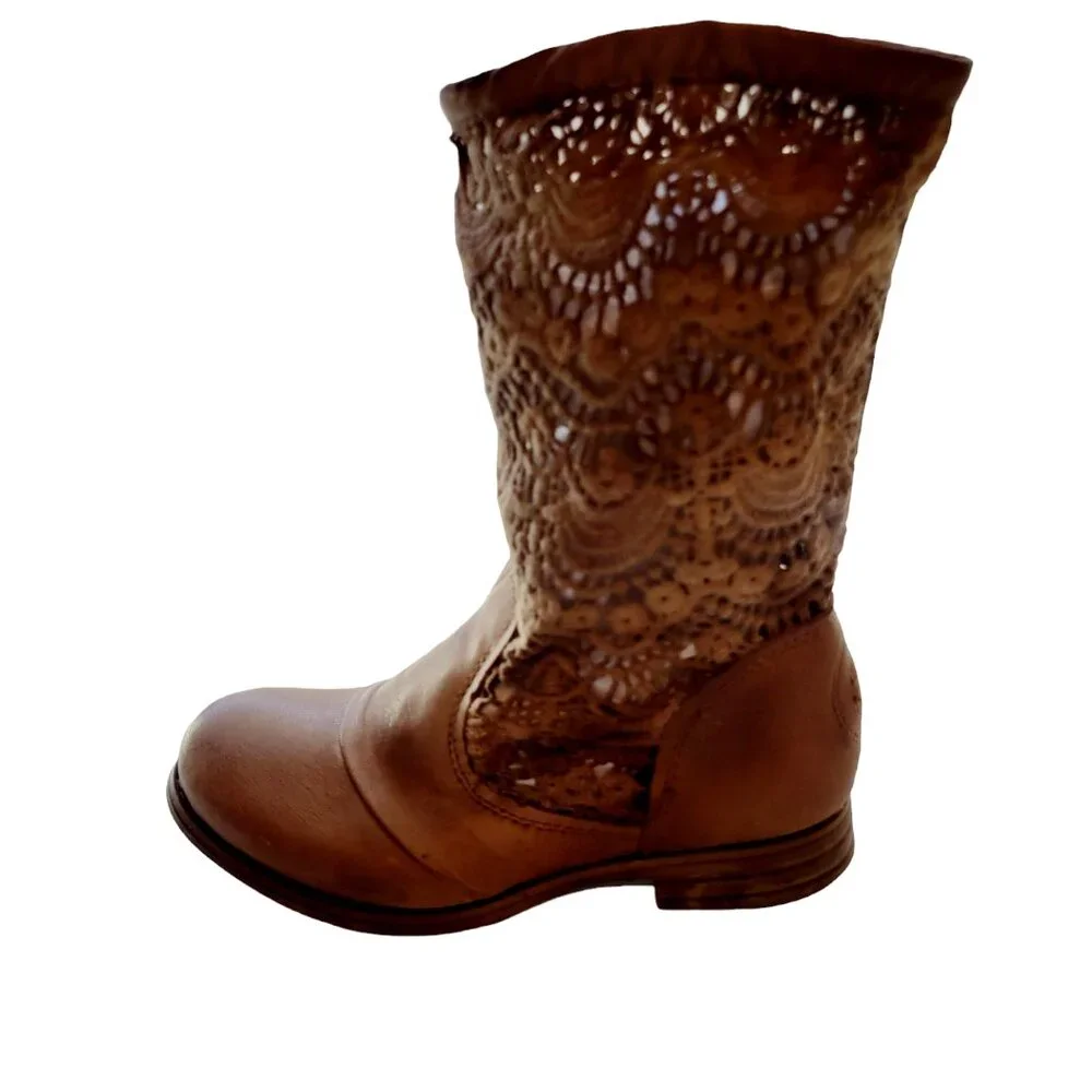 Free People Bunker Camel Slouchy Boots Size 36 - Picture 4 of 11